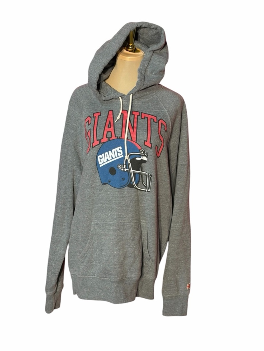 HOMAGE New York Giants Grey Hoodie with Red Logo Patch